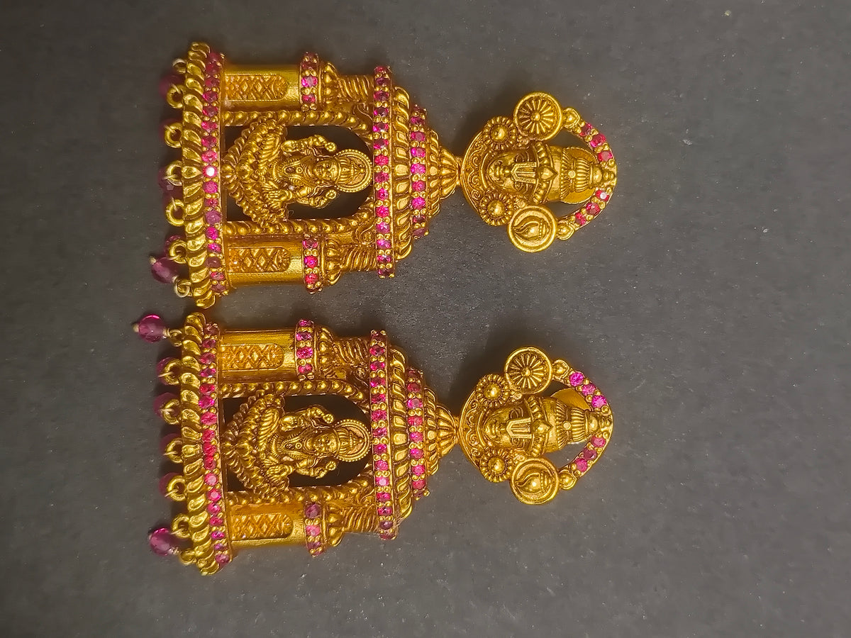 silver temple earrings