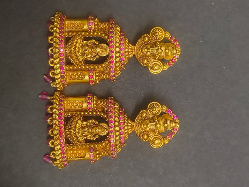 silver temple earrings