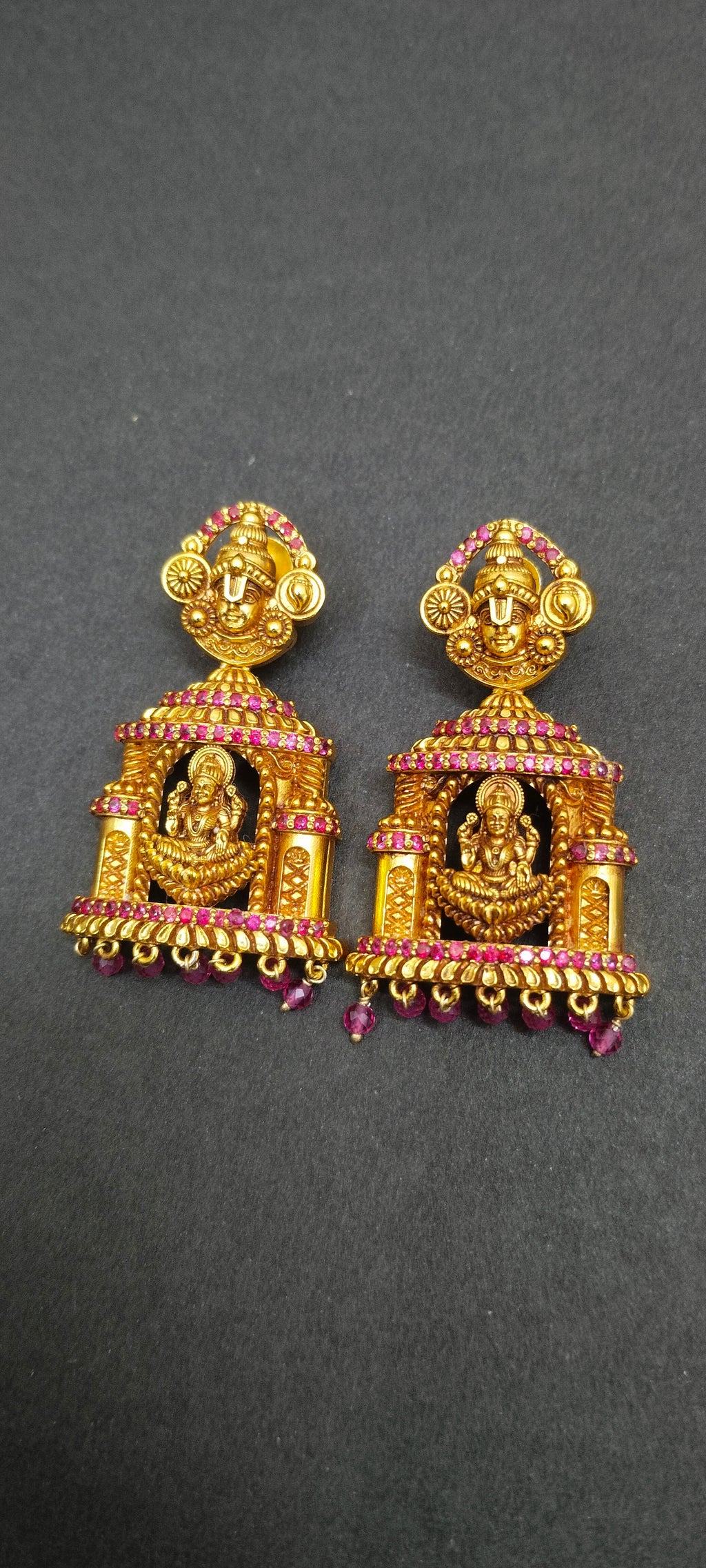 silver temple earrings