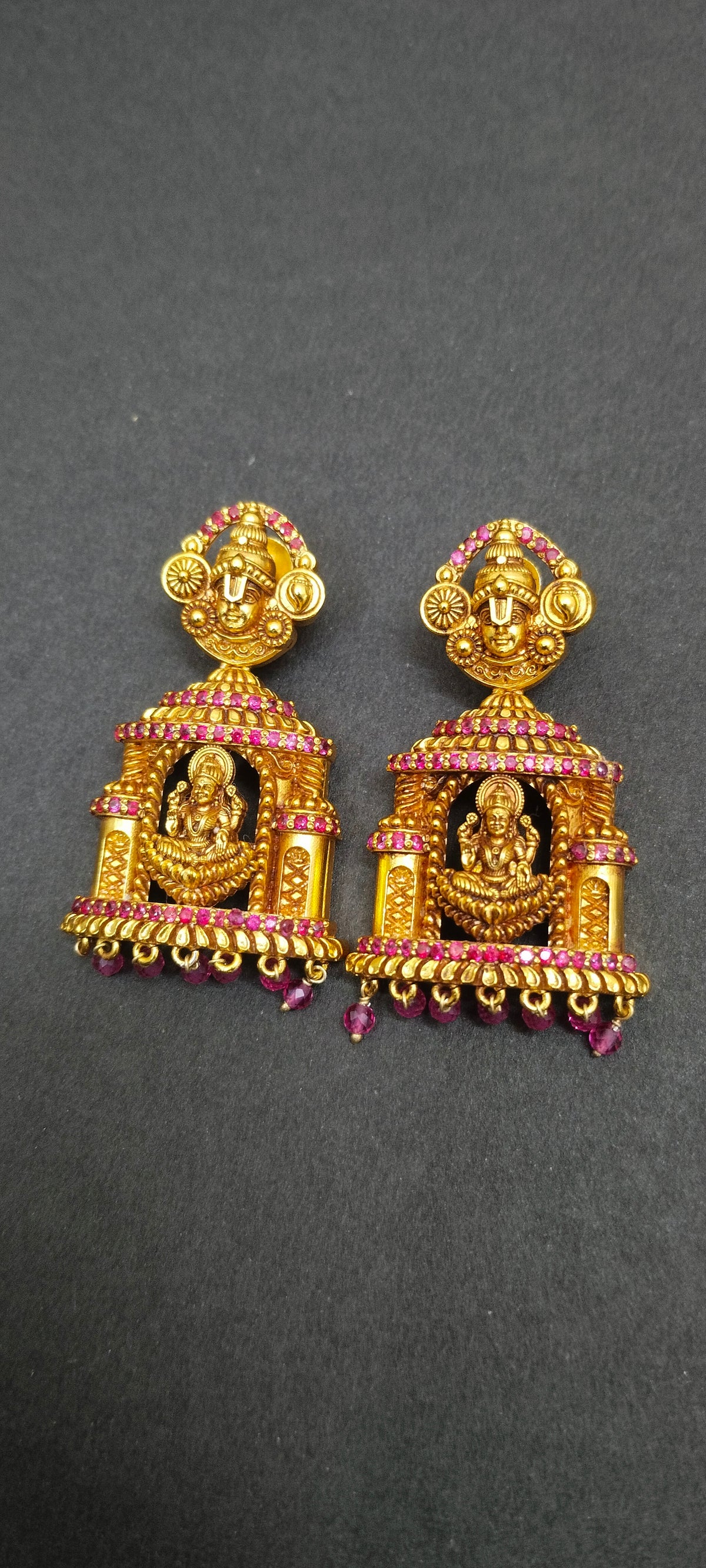silver temple earrings