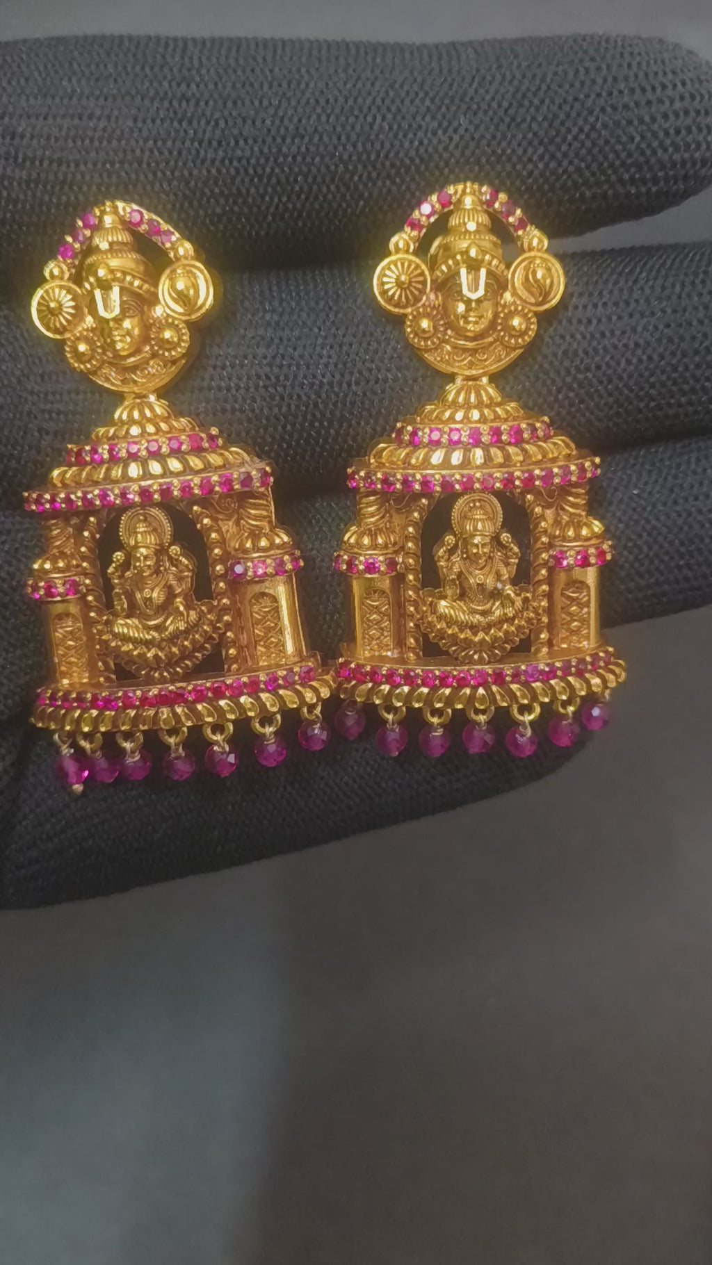 silver temple earrings
